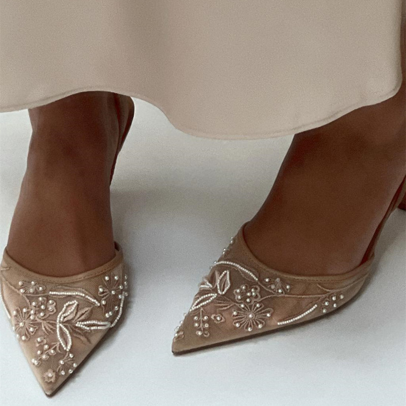 Women Shoes Brand - Summer and Autumn Pointed Fine Heel