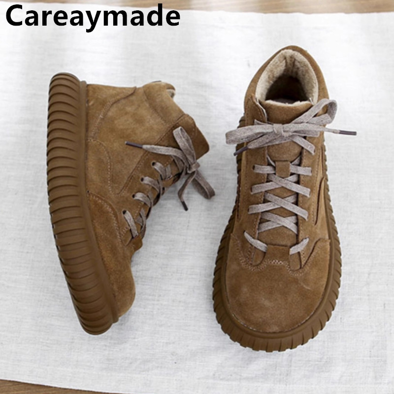Women'S Shoes Extra Wide - Careaymade-Wide Head Genuine Leather Women's Boots