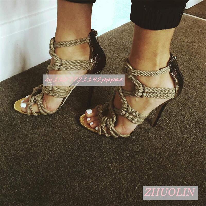Kids Shoes Women - Female Braided Rope Open Toe Sandals
