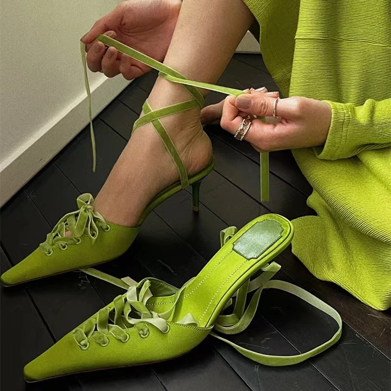 2026 New Kitten Heels Pointed  - đánh giá và giá Kids Shoes Women