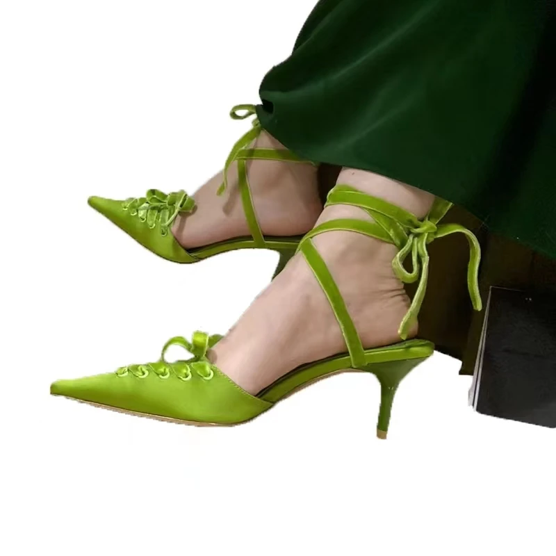2026 New Kitten Heels Pointed  - đánh giá và giá Kids Shoes Women