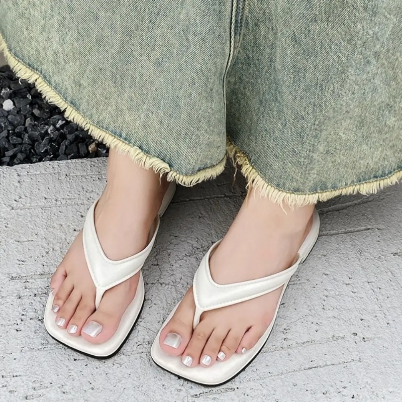 Women Solid Square Toe Flip Fl - đánh giá và giá Jelly Sandal Women