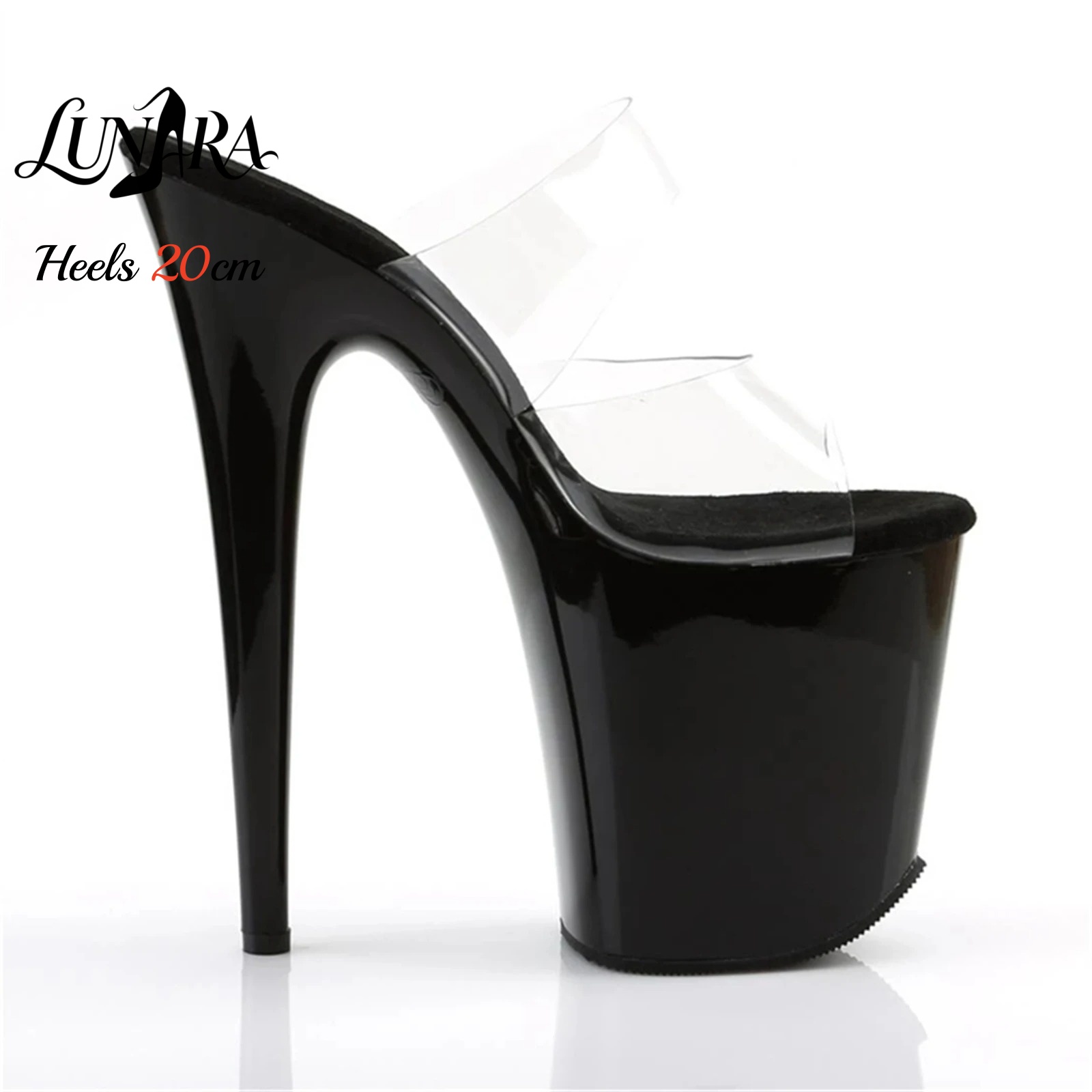 20cm Clear PVC Strappy Ultra H - đánh giá và giá Strappy Heeled Sandals