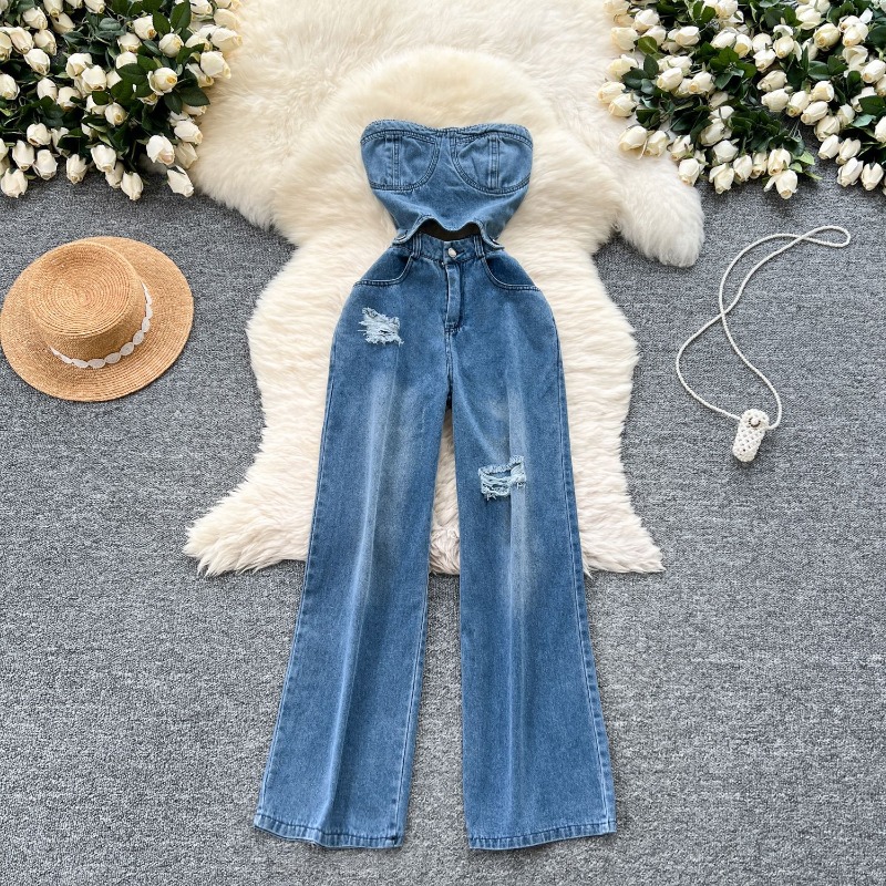 Denim Jumpsuits Women One Piec - đánh giá và giá Women'S Shoes Extra Wide