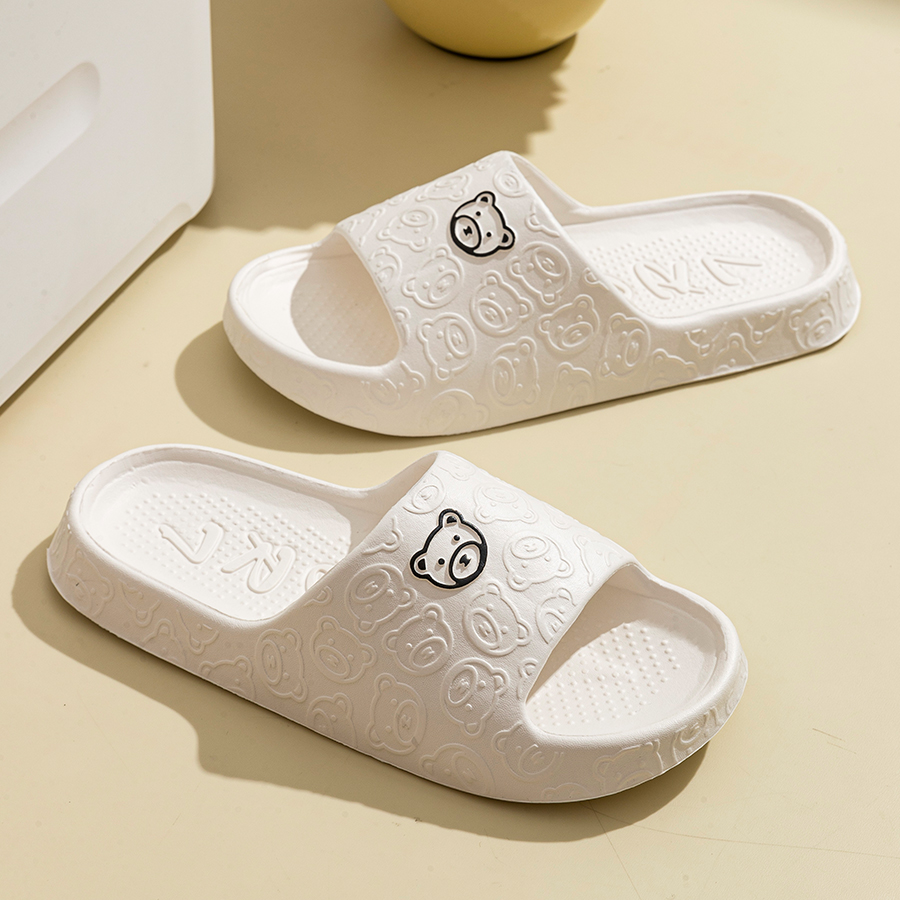 Printting Cute Bear Women Slip - đánh giá và giá Women'S Shoes For Flat Feet