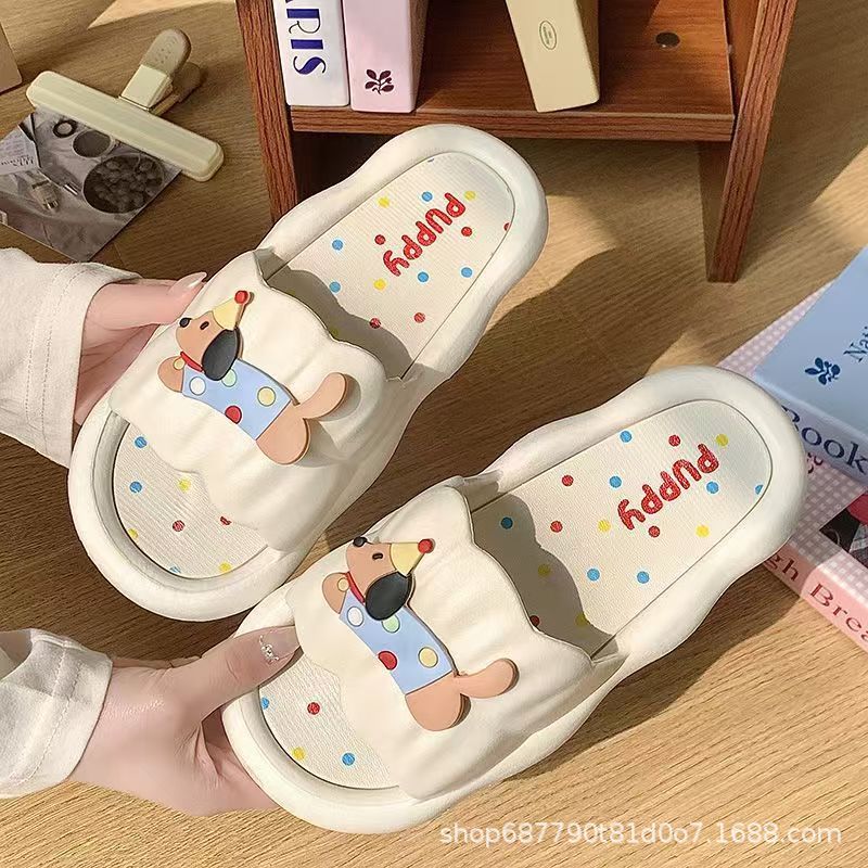Cartoon Hot Dog Slippers for W - đánh giá và giá Women'S Shoes For Flat Feet