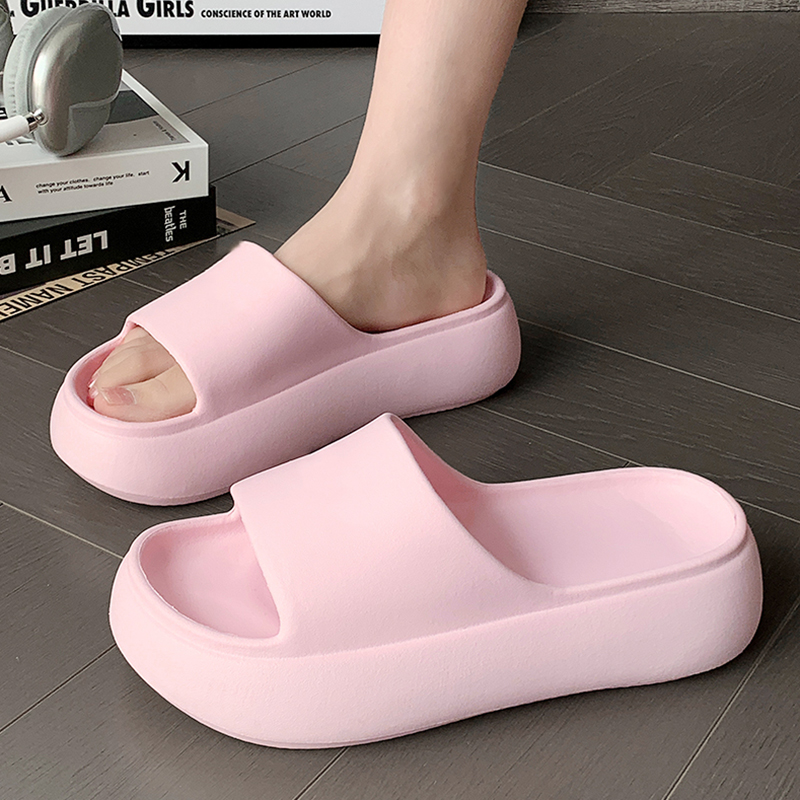 Thick Bottom 6cm Pink Slippers - đánh giá và giá Women'S Shoes For Flat Feet