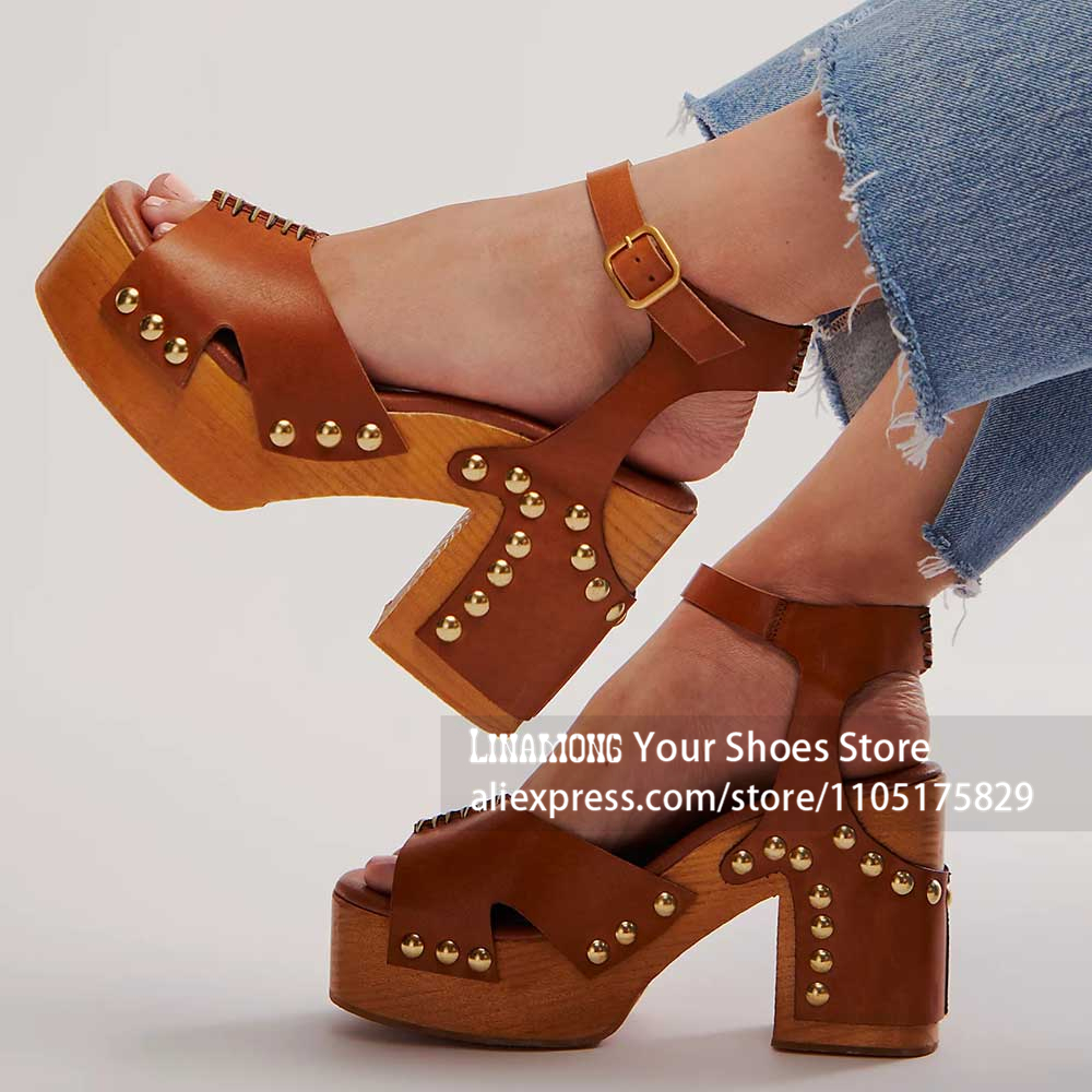 Chunky Heel Platform Clog Sand - đánh giá và giá Women'S Shoes Clogs