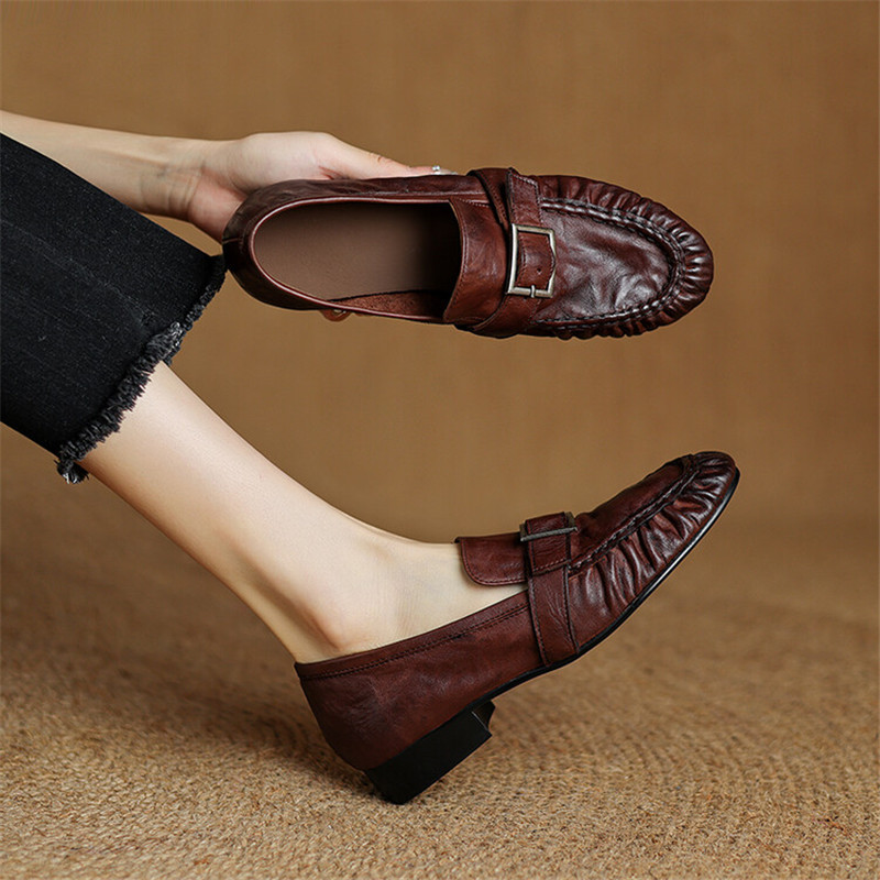 New Autumn Genuine Leather Wom - đánh giá và giá Slingback Pumps Women