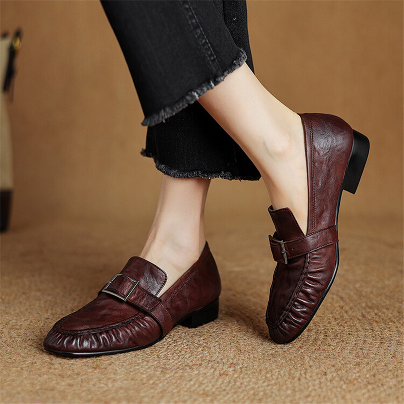 New Autumn Genuine Leather Wom - đánh giá và giá Slingback Pumps Women