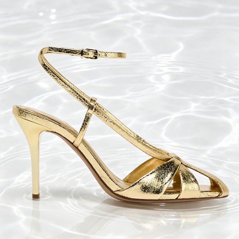 Fashion Gold Thin Heeled Sanda - đánh giá và giá Women Shoes Brand