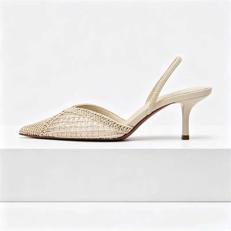 Mesh Woven Heeled Sandals Wome - đánh giá và giá Women Shoes Brand